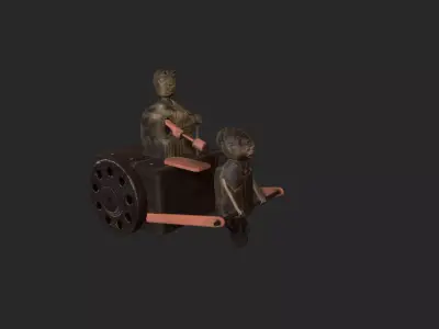 Antique Toys Low-poly 3D model