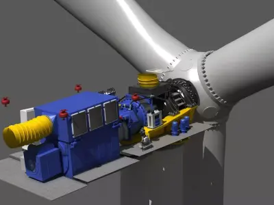 Internal Structure of Wind Turbine Generator 1 3D model