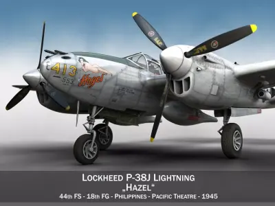 Lockheed P-38 Lightning - Hazel 3D model