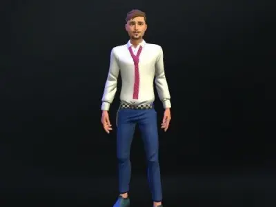 Game Gang Charcter Low-poly 3D model