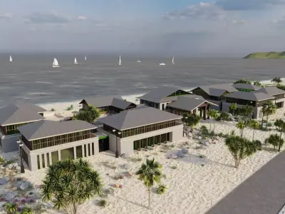 Hotel Beach-Hotel Beach Resort 3D model order