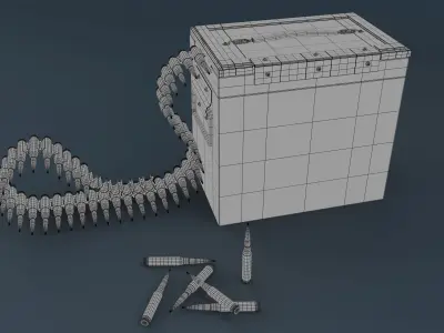 Ammo Box Low-poly 3D model 4