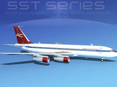 Boeing 707-320 Aero Charter SS 3D model