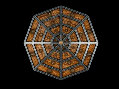Shield Low-poly 3D model 8