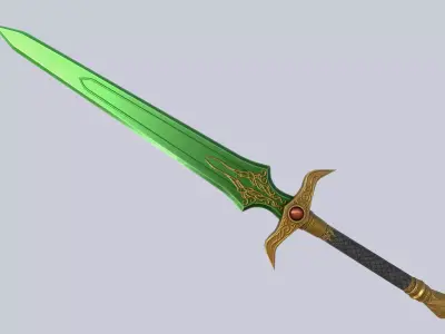 Nature blade Low-poly 3D model buy