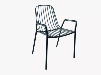 Metal chair Low-poly 3D model buy