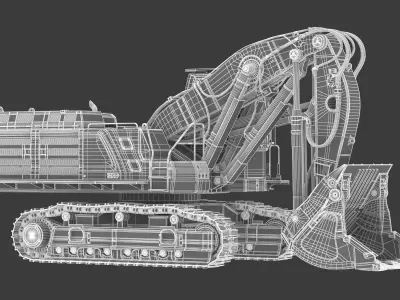 CAT Large Excavators 395 Front Shovel FS Tier 4  Stage V 3D model