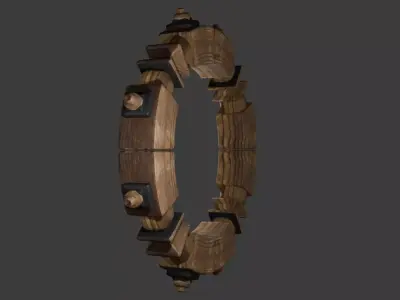 Sailboat steering wheel Free 3D model