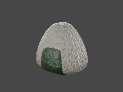 4 Part Onigiri Low-poly 3D model