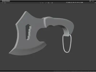 Realistic Axe 3D model