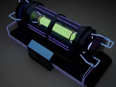 Sci fi Reactor Free low-poly 3D model