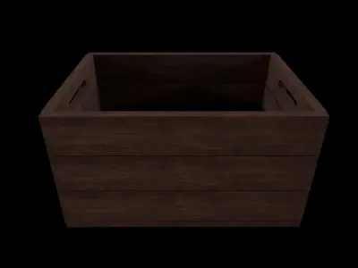 Wooden Case - Game Ready - Low-poly 3D model