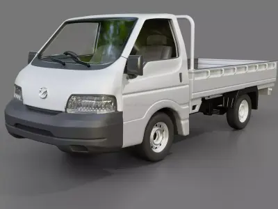 Mazda Bongo Flatbed Truck Free low-poly 3D model