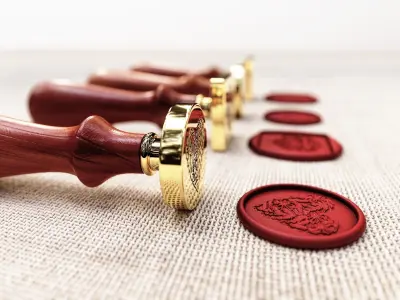 wax stamp Low-poly 3D model