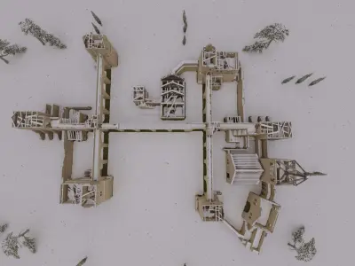 Basic Medieval Castle 3D model buy