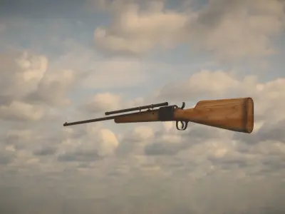 Western Rifle Low-poly 3D model purchase