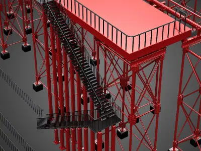 Roller Coaster Track 3D model buy