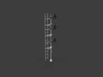 Railway Semaphore Signal 3D model