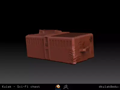 Sci-Fi chest Free 3D model