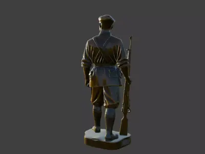 Military sculpture warrior military battle war hero soldier 3D print model