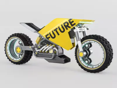 FUTURE BIKE Low-poly 3D model