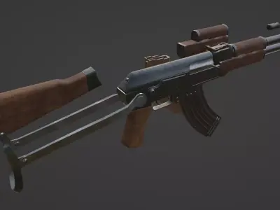 AK47 Model Low-poly 3D model