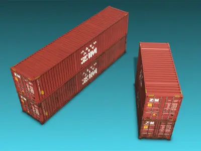 Shipping Container 05 Low-poly 3D model