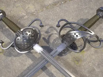 Pappenheimer Sword Low-poly 3D model