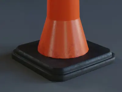 Cone Balizador T Low-poly 3D model