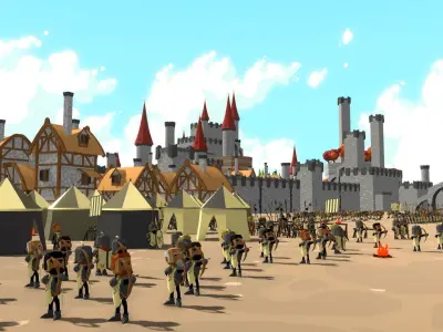 Lowpoly medieval asset Free low-poly 3D model