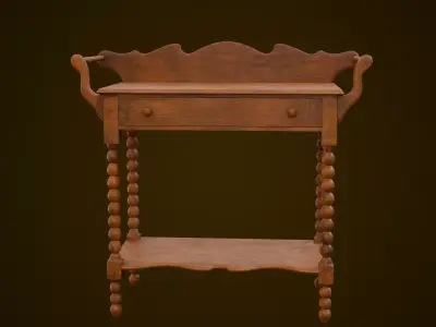 Maple Washstand Low-poly 3D model