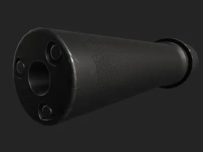 PBS-1 Suppressor PBR Low-poly 3D model