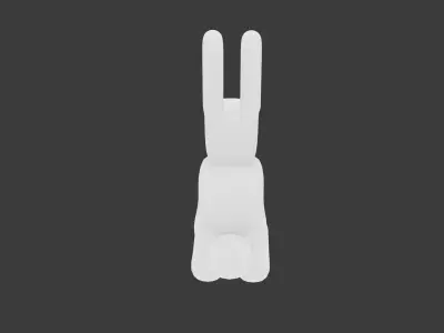 Low Poly Bunny Base Mesh Low-poly 3D model