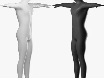  Animated Black and White Male Mannequin 