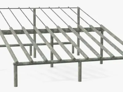 Inclined Training Obstacle Worn 3D model