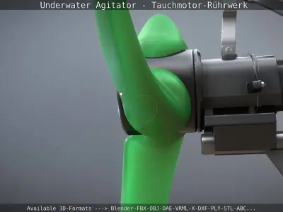 Underwater Agitator - Tauchmotor-Ruehrwerk 1 High-Poly Version  3D model
