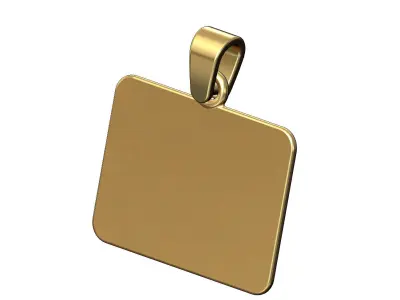 Sun landscape faceted sunrays tag pendant charm 3D print model