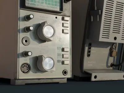 Vintage device Oscilloscope c1 94 Low-poly 3D model