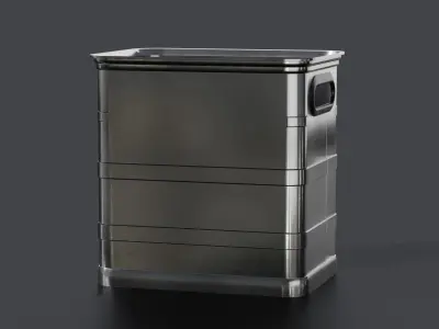 Aluminum Container 001 S 3D model
