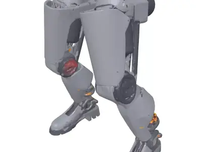 Futuristic Cybernetic Leg 3D Model 3D model