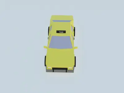 taxi low poly Free 3D model
