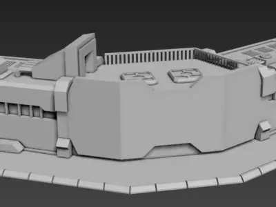 Barrack building 3D model