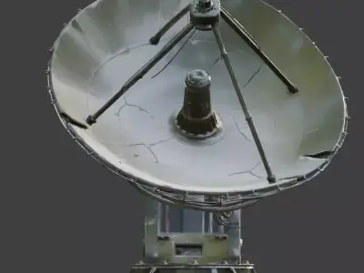 Military Surveillance Radar Station 3D Model Low-poly 3D model