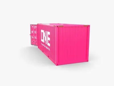 20ft Shipping Container ONE 3D model