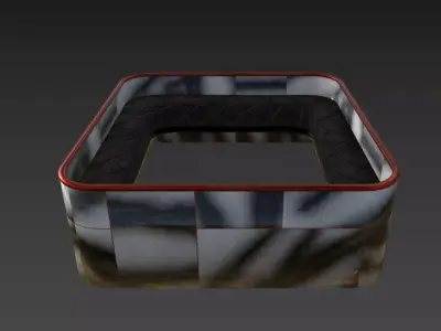 Enclosed marble couch or hotub Free low-poly 3D model