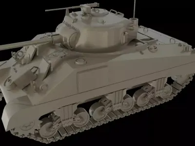US Army M4 Sherman 3D model
