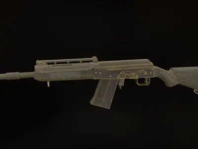 Saiga 20k  Low-poly 3D model