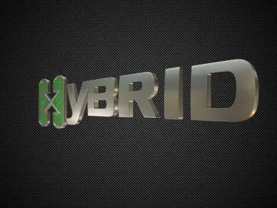 hybrid logo 3D model from CGTrader