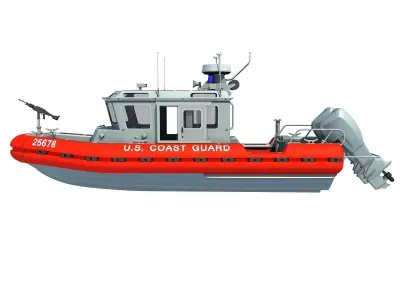 Boat of Coast Guard Defender 3D model