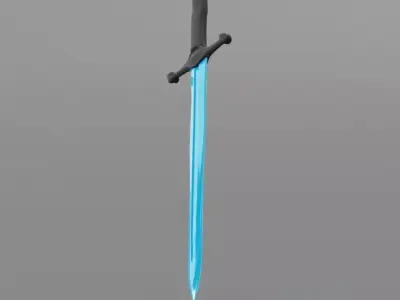 Glow Blade Fantasy Sword 3D model